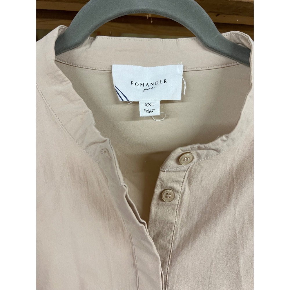 Tuckernuck Pomander Place Chelsea Dress Tan Size XXL Puff Sleeve Mini - Picture 7 of 7
